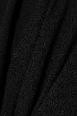 Black Eloise Crepe Abaya with Vibrant Floral Embroidery - Posh Abaya
