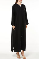 Plain Black Aria Crepe Abaya - Posh Abaya