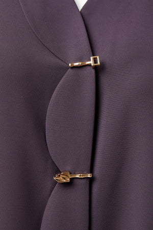 Purple Cool Crepe Abaya with Clean Minimal Design