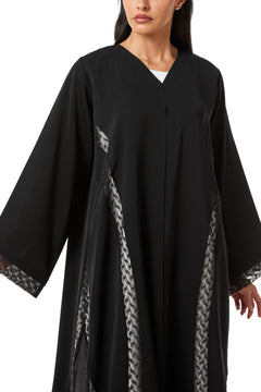 Black Royal Nada, Front Panel and Sleeve Beadwork Detail