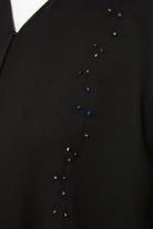 Black Lily Chiffon with Shiny Scattered Beadwork - Posh Abaya