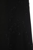 Black Farasha Crepe Abaya with Front Scattered Beadwork - Posh Abaya