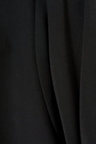 Black Classic Nada Abaya with Front Semi Floral Beadwork - Posh Abaya