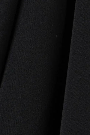 Black Royal Nada Abaya with Front Beaded Cuts and Floral Beadwork Detail - Posh Abaya