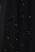 Floral Abstract Side Black Abaya - Posh Abaya