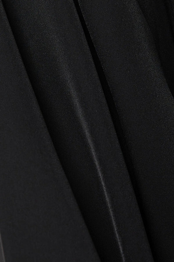 Light Crepe Minimal Black Abaya - Posh Abaya