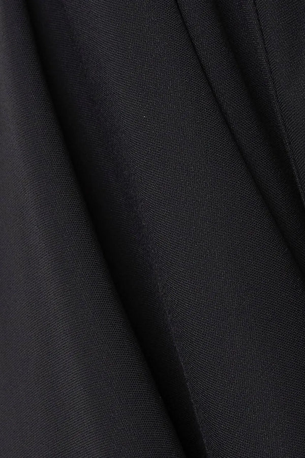 Soft Crepe Loop Detail Black Abaya - Posh Abaya