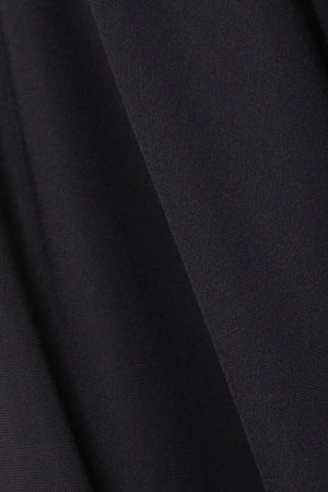 Black Cool Crepe with Floral Embriodery on Sleeves - Posh Abaya