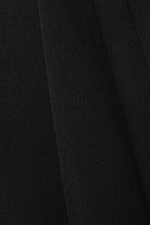 Black Farasha Crepe Abaya with Front Overlap and Cut - Posh Abaya