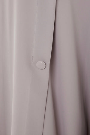 Beige Coco Crepe Bahraini Abaya with Front Pleat - Posh Abaya