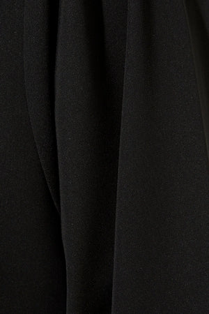 Black Milan Crepe Custom Abaya with Front Intricate Beadwork