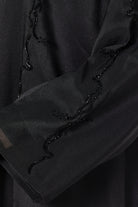 Beaded Elegance Flare Black Abaya - Posh Abaya