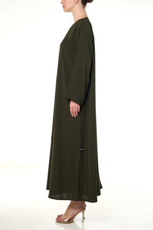Green Haya Nada Abaya, Front Beadwork