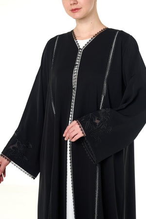 Black Maha Nada Abaya, Embroidery