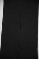 Black Classic Nada Abaya with Ethnic Beadwork Detail - Posh Abaya