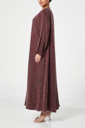 Maroon jovan cupro Abaya, trendy design