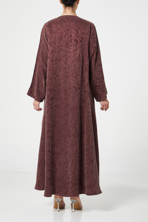 Maroon jovan cupro Abaya, trendy design
