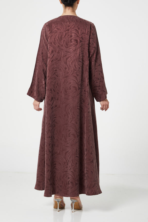 Maroon jovan cupro Abaya, trendy design