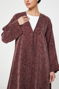 Maroon jovan cupro Abaya, trendy design