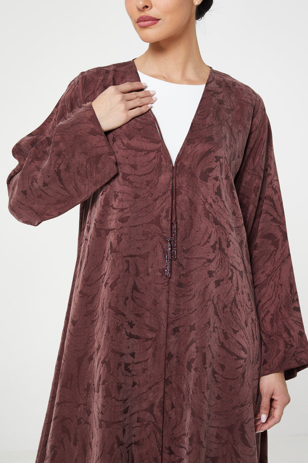 Maroon jovan cupro Abaya, trendy design
