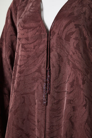 Maroon jovan cupro Abaya, trendy design