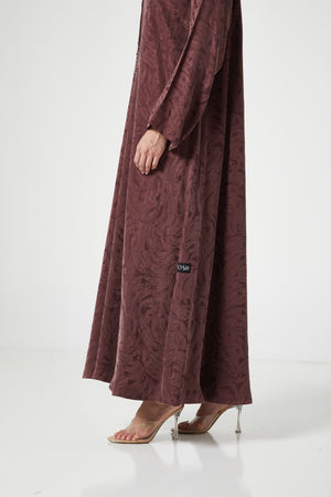 Maroon jovan cupro Abaya, trendy design