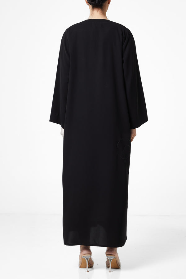 Black Aria Crepe, sides velvet Details