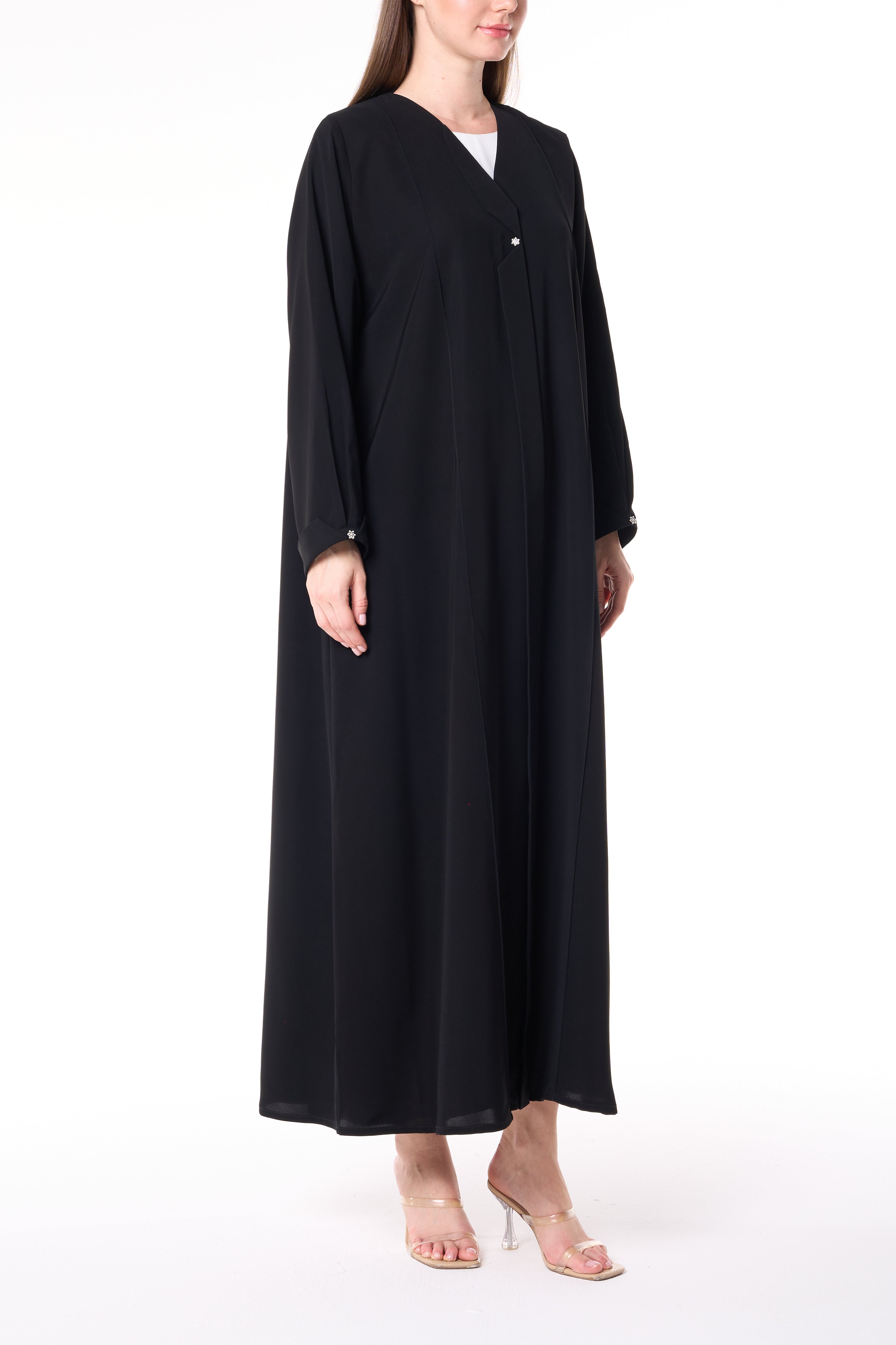black abaya dress Black Reya Crepe Abaya – Posh Abaya