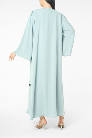 Green Joy Nada Abaya with Clean Finishing