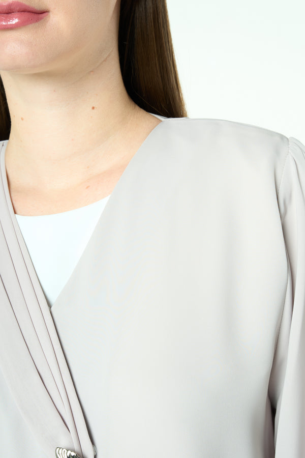 Beige Joy Nada Abaya with Clean Finishing