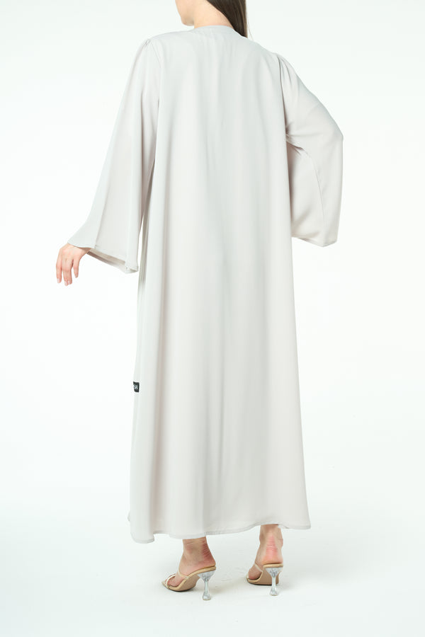 Beige Joy Nada Abaya with Clean Finishing