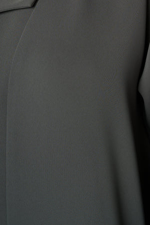 Green Zoe Crepe Abaya with Beaded Sleeve Detail