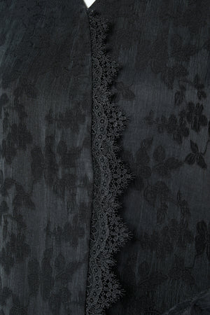 Black Felor Cupro Abaya with Minimal Design