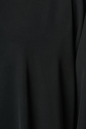 Black Reya Crepe Abaya with Decorative Bow Buttons