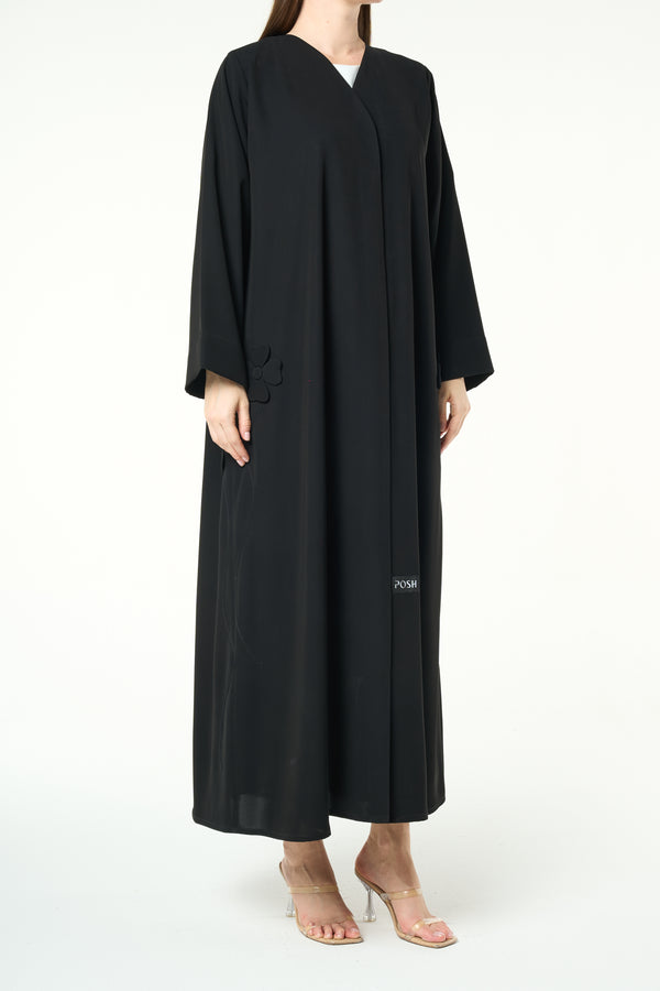 Black Aria Crepe Abaya