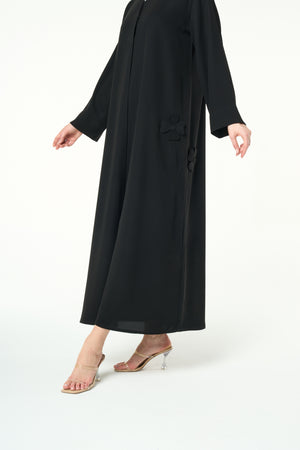 Black Aria Crepe Abaya