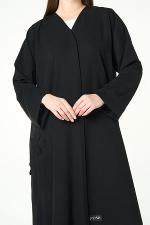 Black Aria Crepe Abaya