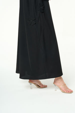 Black Aria Crepe Abaya