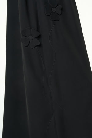 Black Aria Crepe Abaya