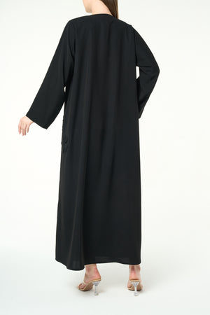 Black Aria Crepe Abaya