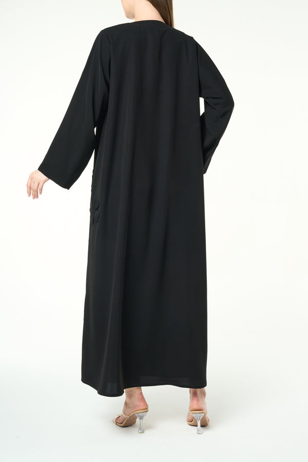 Black Aria Crepe Abaya