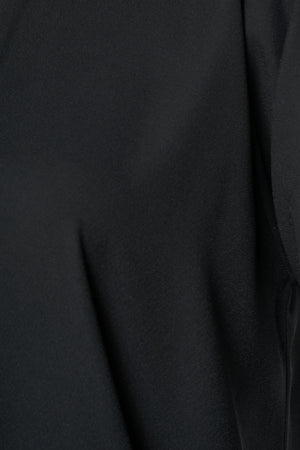 Black Imperial Crepe Abaya with Gold Accent Buttons