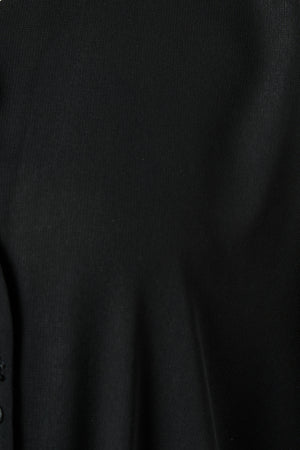 Black Shafa Crepe Abaya with Beaded Vine Detailing