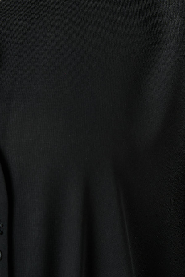 Black Shafa Crepe Abaya with Beaded Vine Detailing