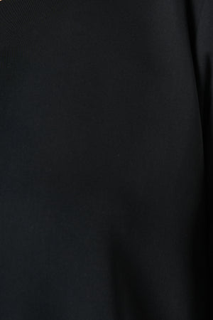 Black Layan Crepe Abaya with Mountain-Inspired Embroidery