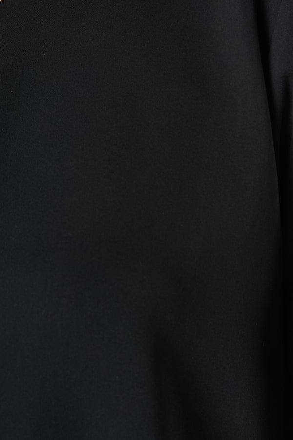 Black Layan Crepe Abaya with Mountain-Inspired Embroidery