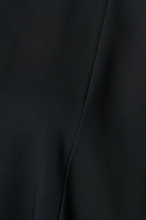 Black Layan Crepe Abaya with Tonal Sleeve Embroidery