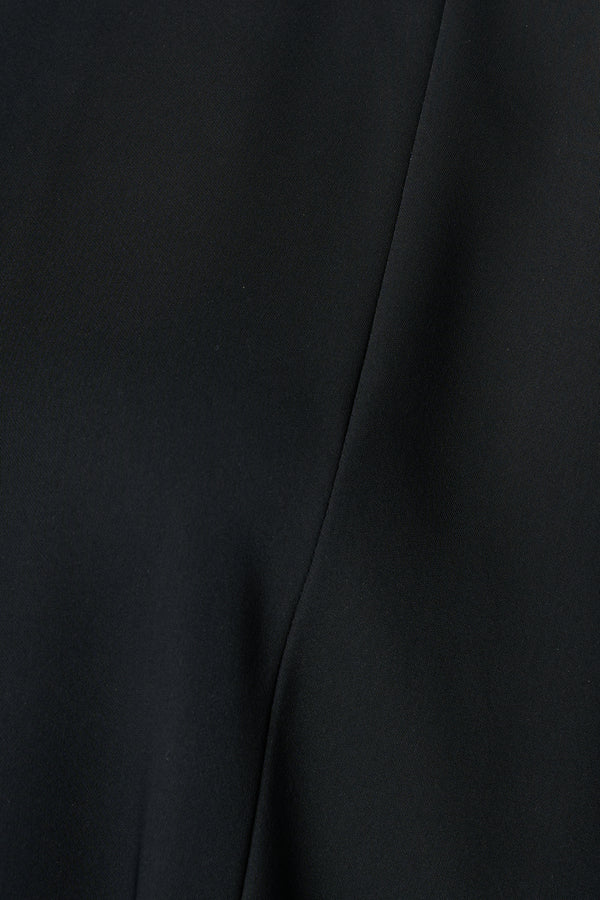 Black Layan Crepe Abaya with Tonal Sleeve Embroidery