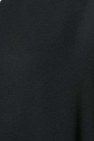 Black Farasha Crepe, Side Embroidery Detail