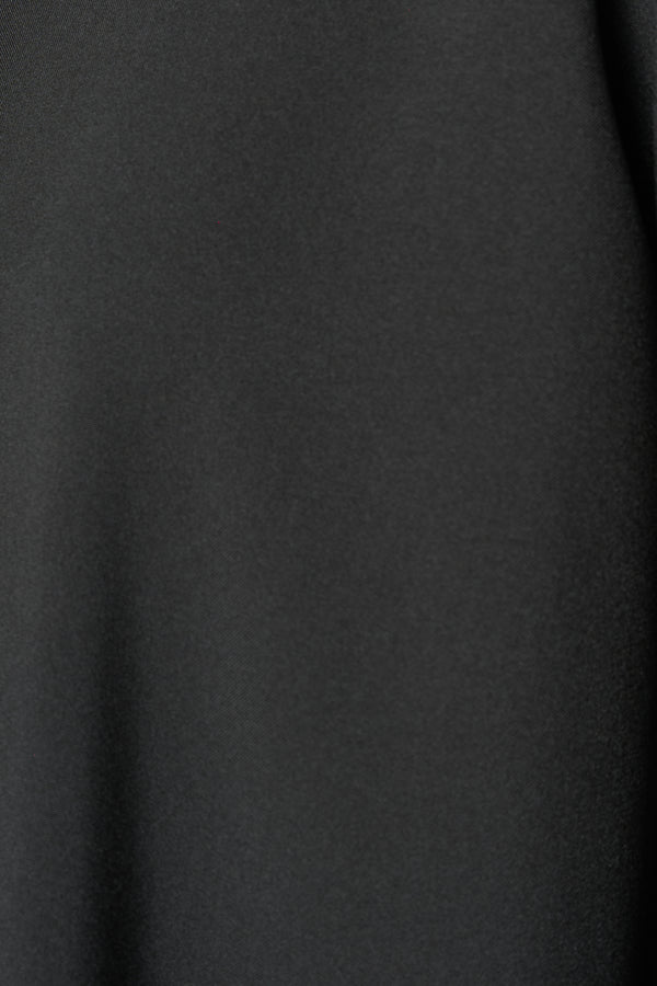 Black Kadi Custom Abaya with Cross Bead Embroidery